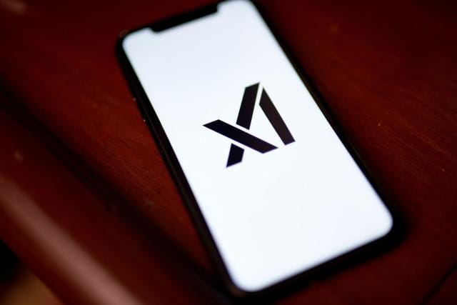 xAI logo on an iPhone